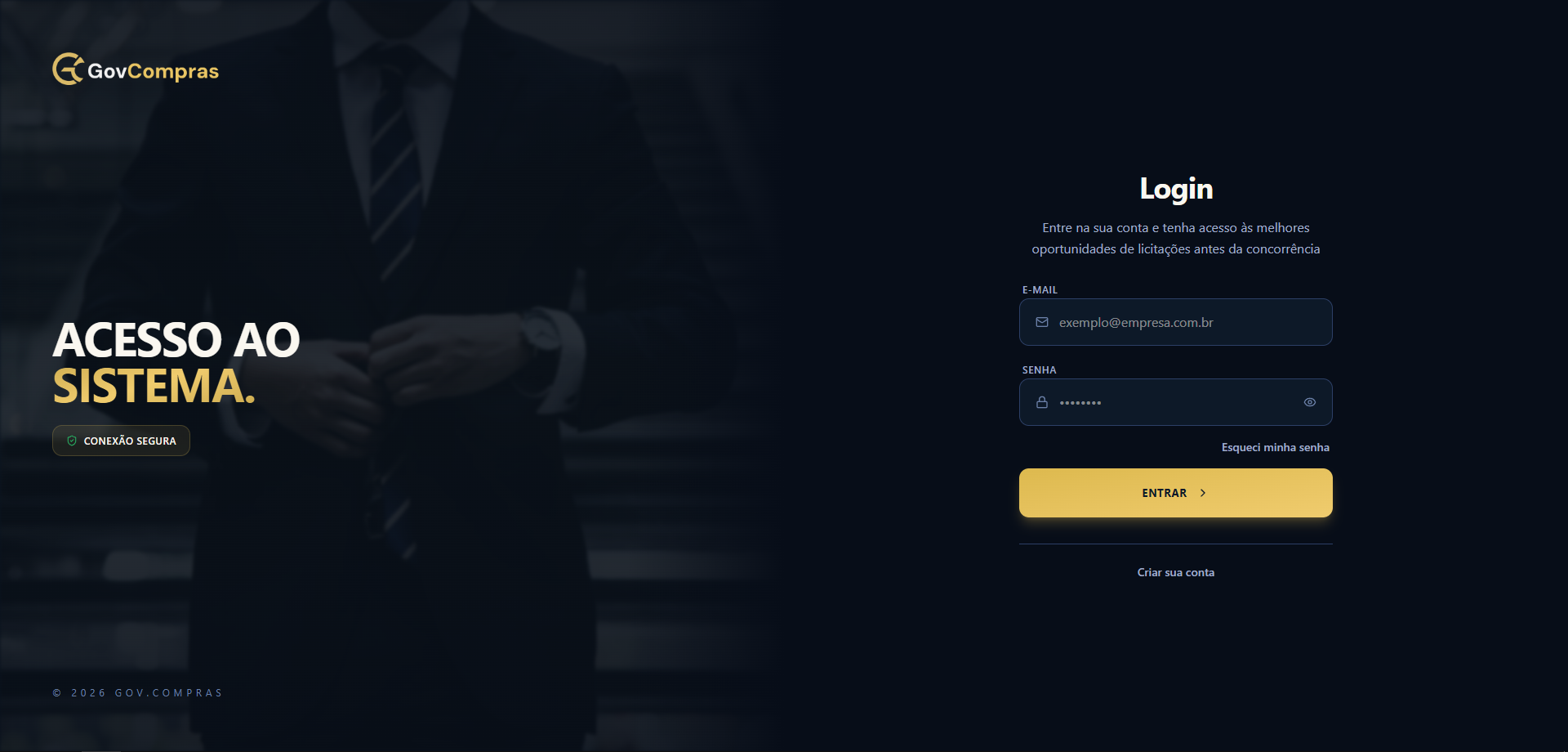 GovCompras — Plataforma SaaS de gestão de licitações públicas